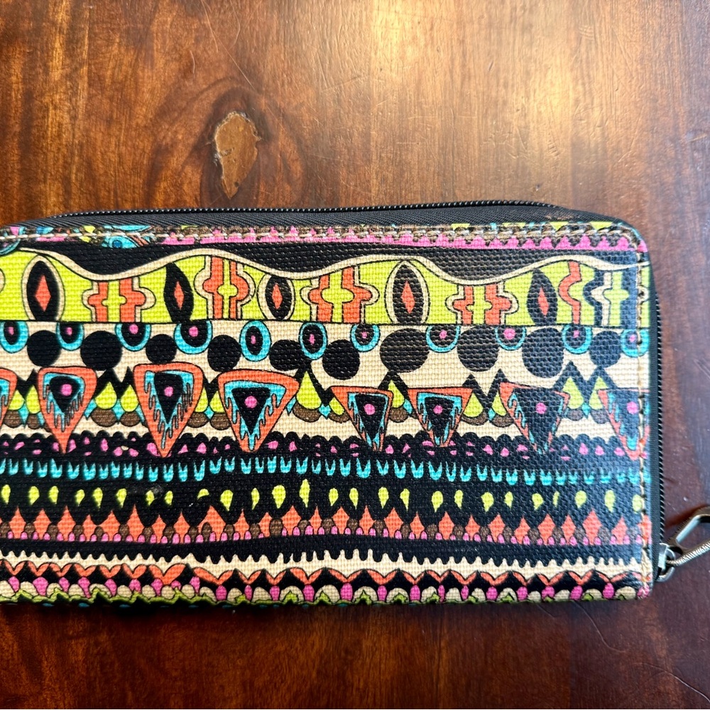 New Sakroots Colorful Patterned Wallet - Picture 2 of 3